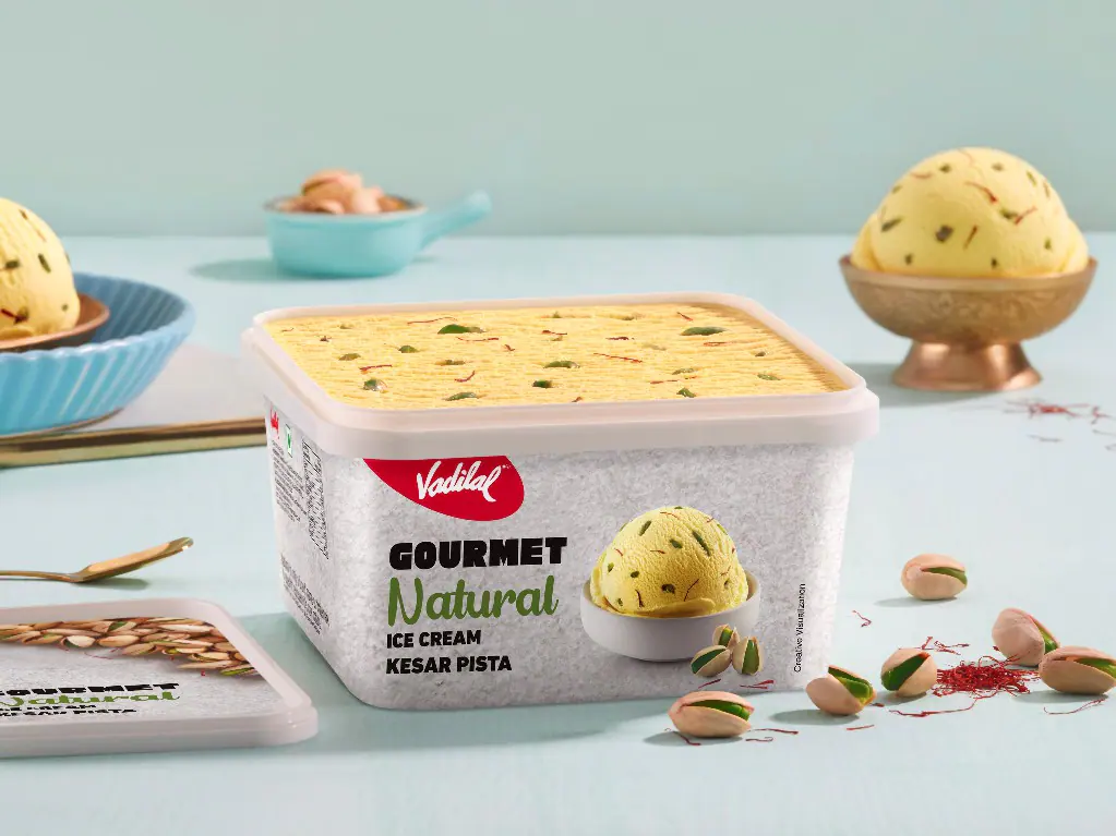 Vadilal Gourmet Natural Ice Cream Kesar Pista