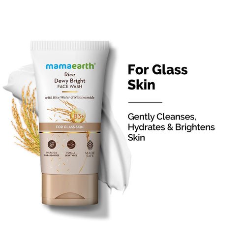 Mamaearth Rice Dewy Bright Face Wash