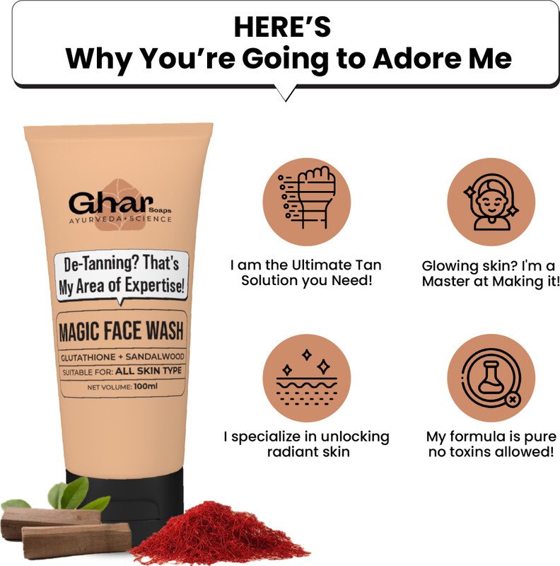Ghar Soaps Magic De-Tan Face Wash