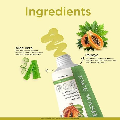 Multani Naturals Aloe Vera & Papaya Face Wash