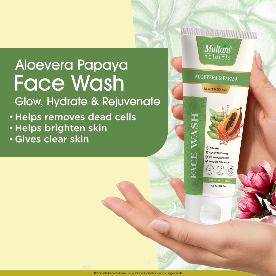 Multani Naturals Aloe Vera & Papaya Face Wash