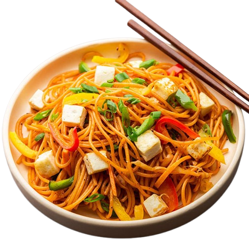 Paneer Chow Mein + Hakka Noodles