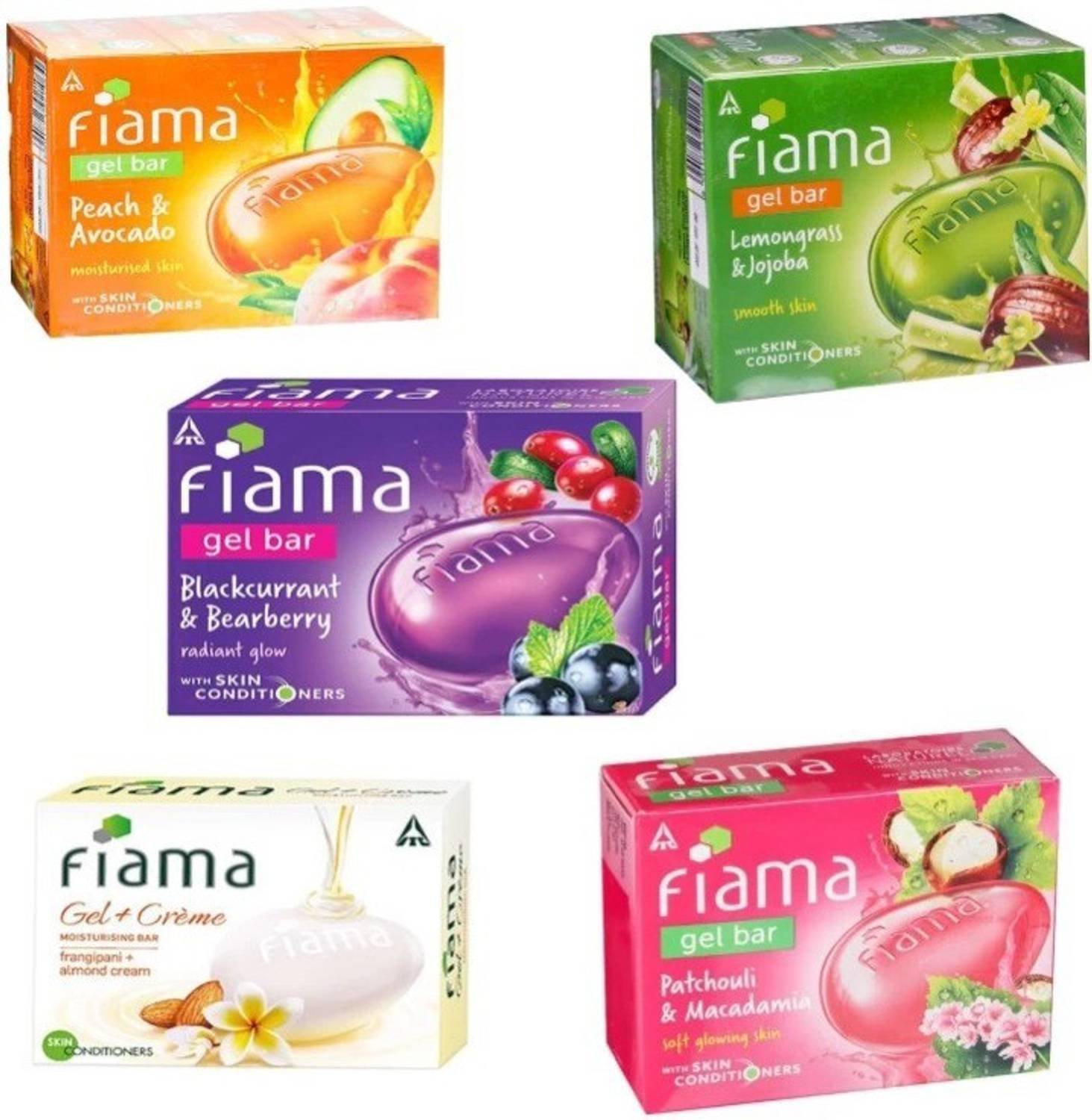Fiama Gel Bar Soap (Pack of 5)