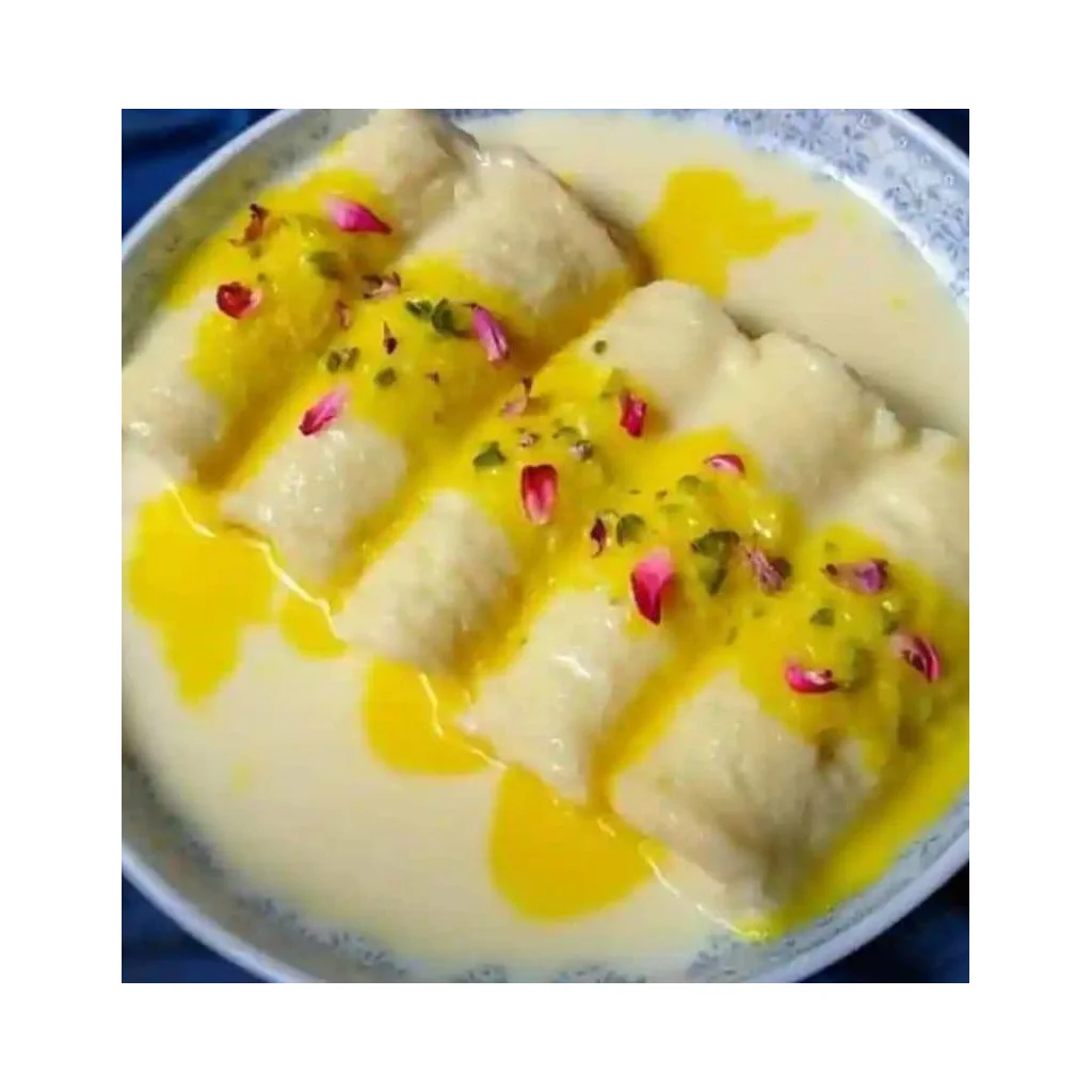 Malai Roll and Rasgulla